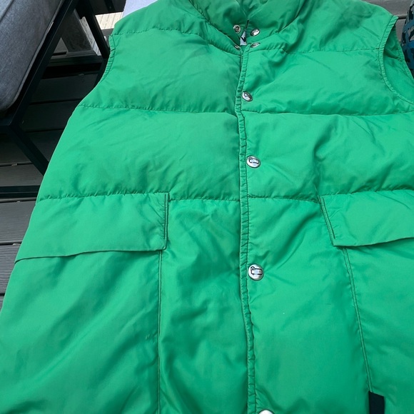Vintage Woolrich Vest Mens Size missing. Green Puffer Down Insulated USA Made - Picture 2 of 7